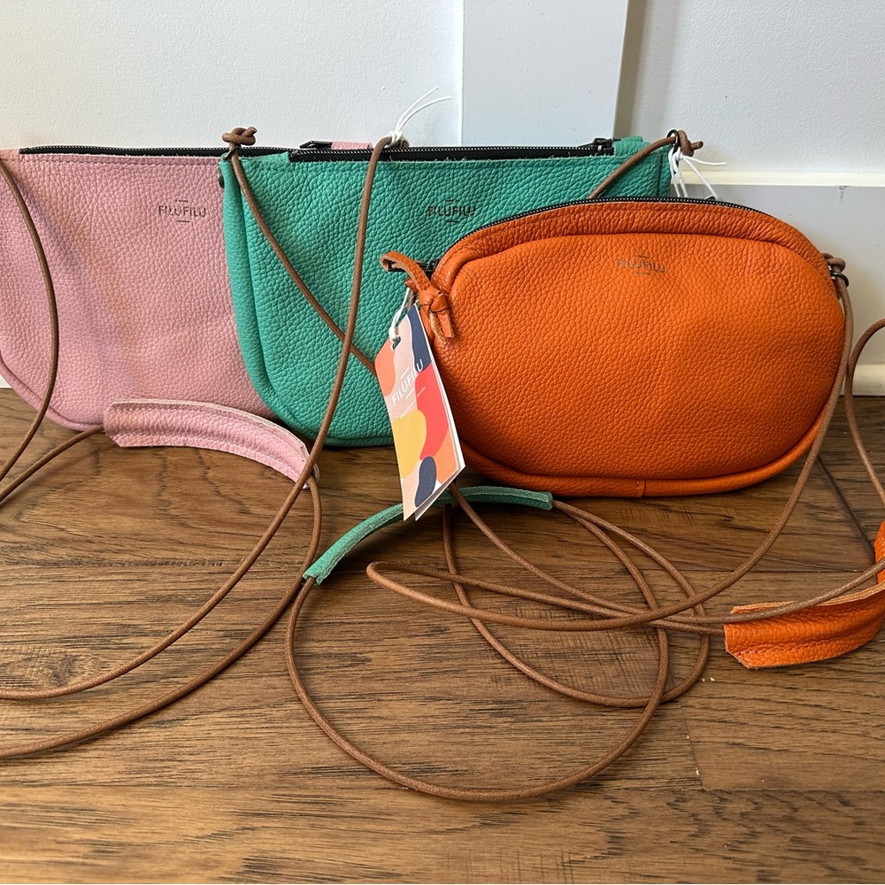 NEW Italian leather Women's Colorful Crossbody Bags